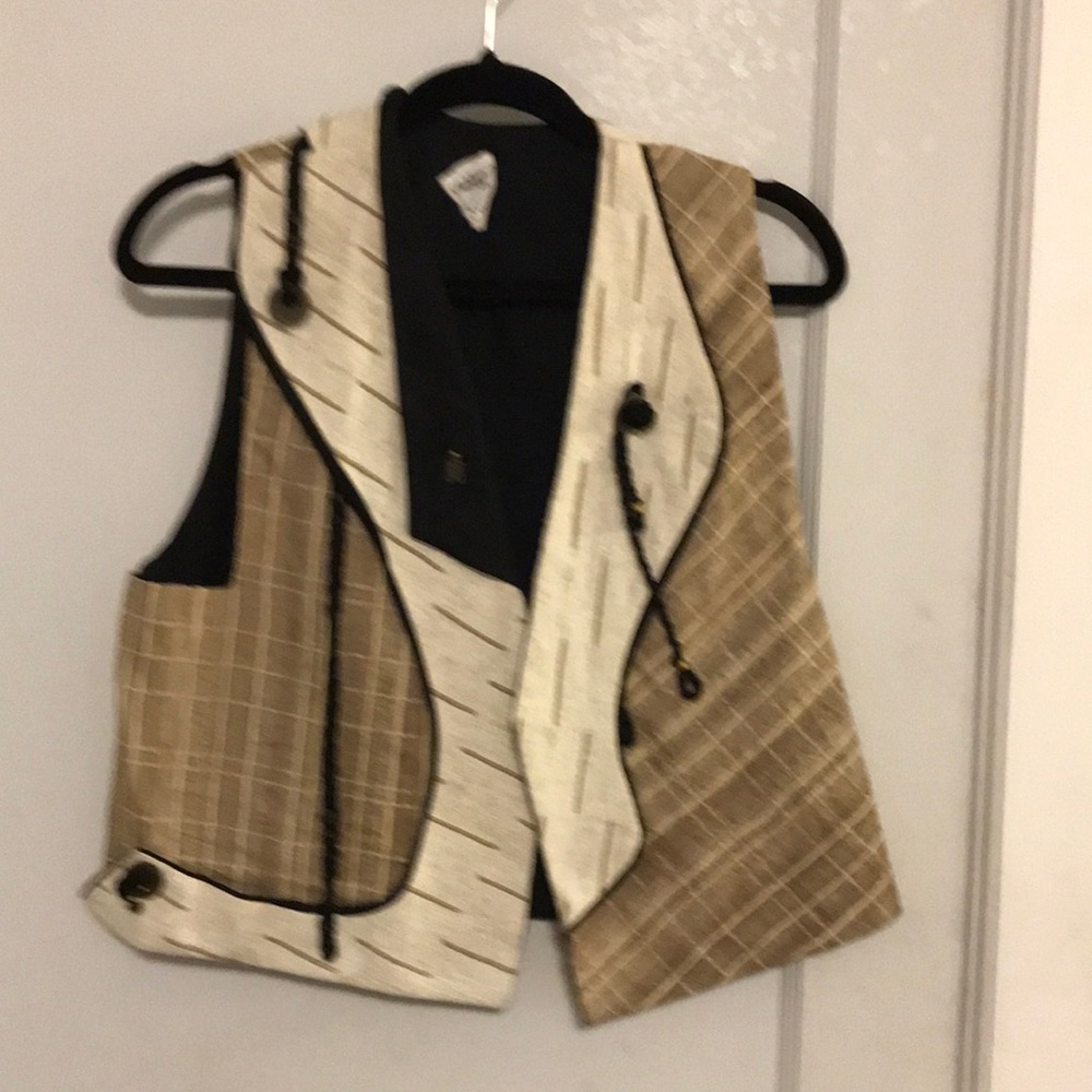 One of a kind vest with Oriental motif
